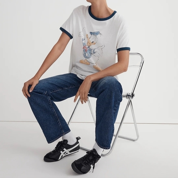 Madewell Disney Donald Duck Graphic Tee in Bright white size Large NN305 - Picture 4 of 13